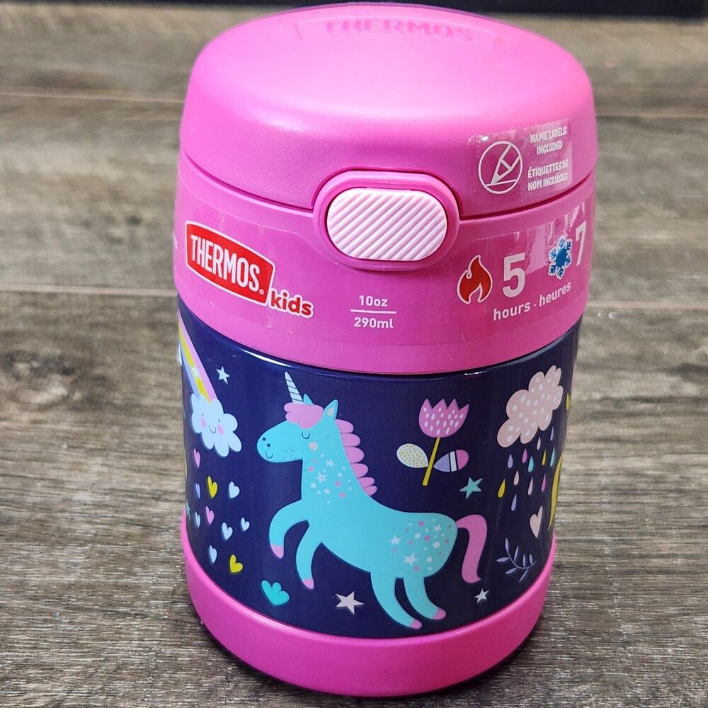 THERMOS Unicorn 10oz Funtainer Vacuum Insulated Stainless Steel Food Jar Spoon